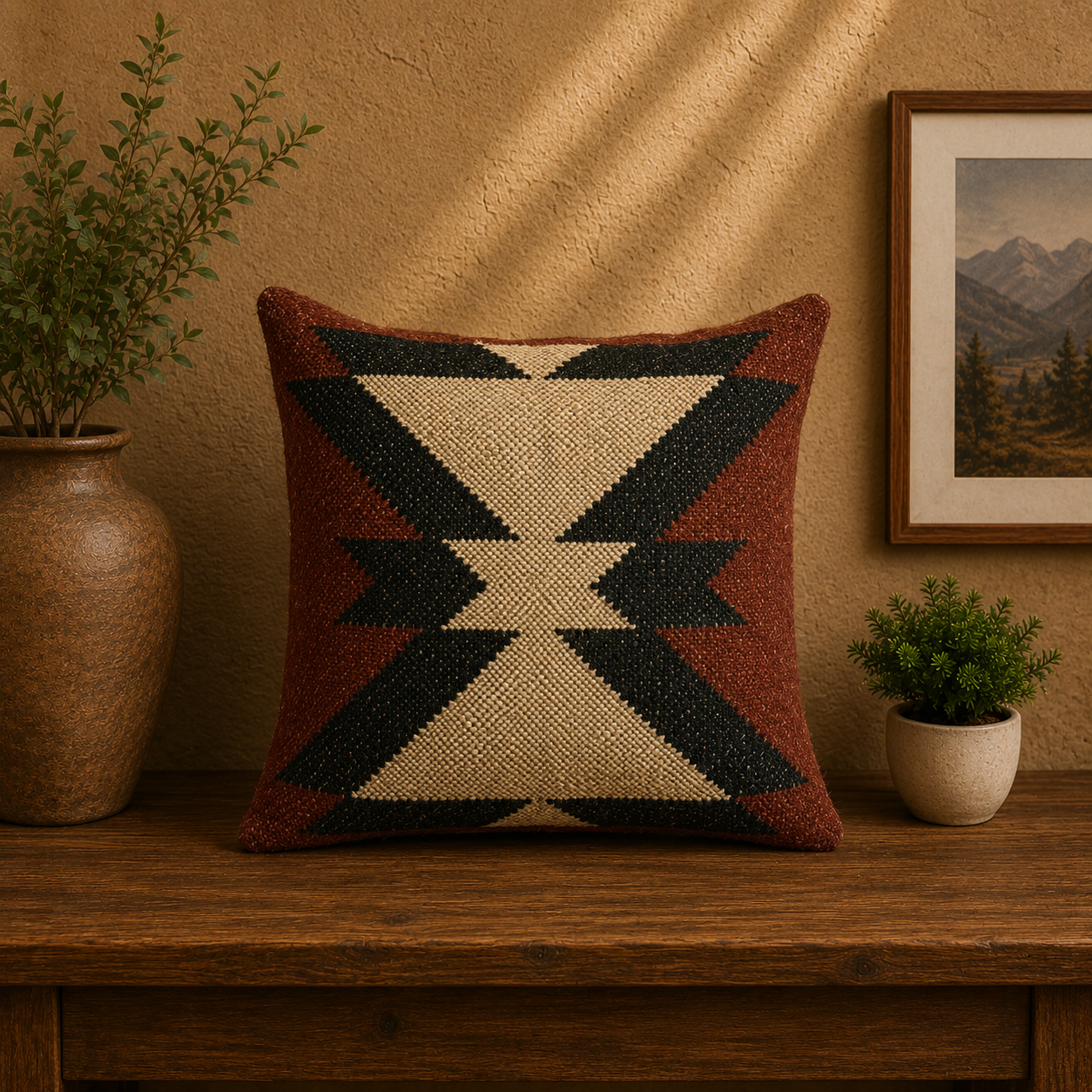 Allover Diamond Kilim Cushion Cover